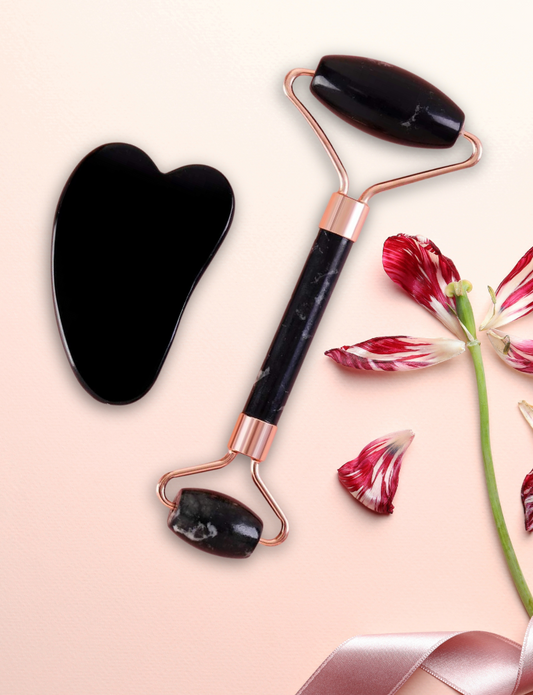 <tc>Gua Sha & Roller - Black Obsidian</tc>