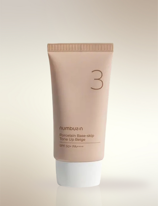 Numbuzin - N°3 Porcelain Base Skip Tone Up Beige