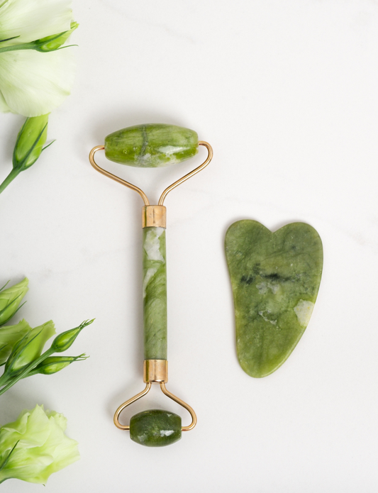 Gua Sha and Roller - Jade