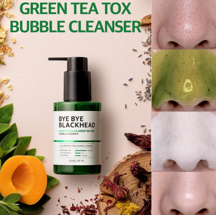 <tc>SOME BY MI - Bye Bye Blackhead 30 Days Miracle Green Tea Tox Bubble Cleanser - 120g</tc>