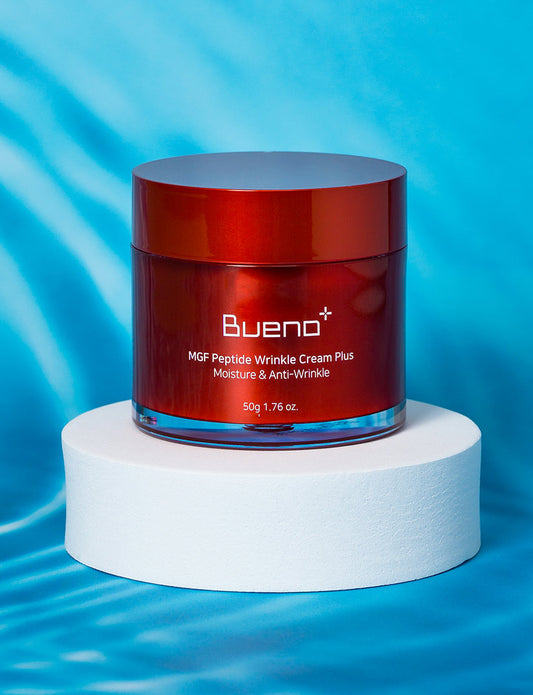 Bueno; crème de jour anti-rides; peptides; MGF, régénération cellulaire; lutte signes de vieillesse; naturel; k-beauty; beauté coréenne; clean beauty; skincare