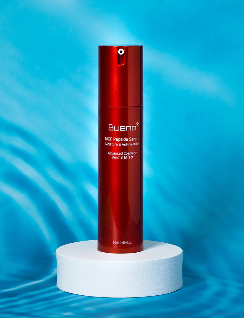 Bueno; sérum aux peptides; MGF; régénération cellulaire; lutte signes de vieillesse; anti-âge puissant; naturel; k-beauty; beauté coréenne; clean beauty; skincare